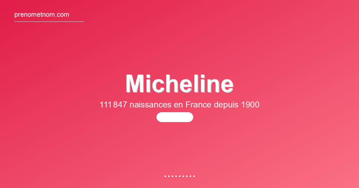 Carte visuelle du prénom Micheline