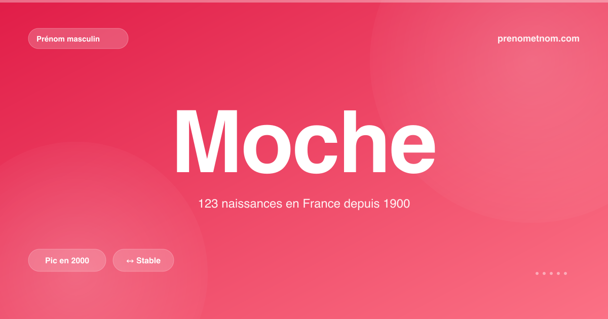 Carte visuelle du prénom Moche