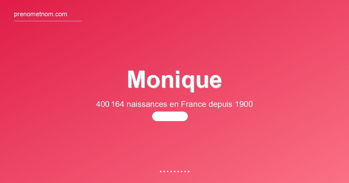 Carte visuelle du prénom Monique