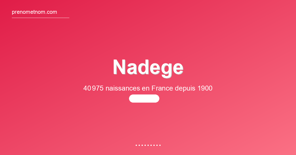 Carte visuelle du prénom Nadege