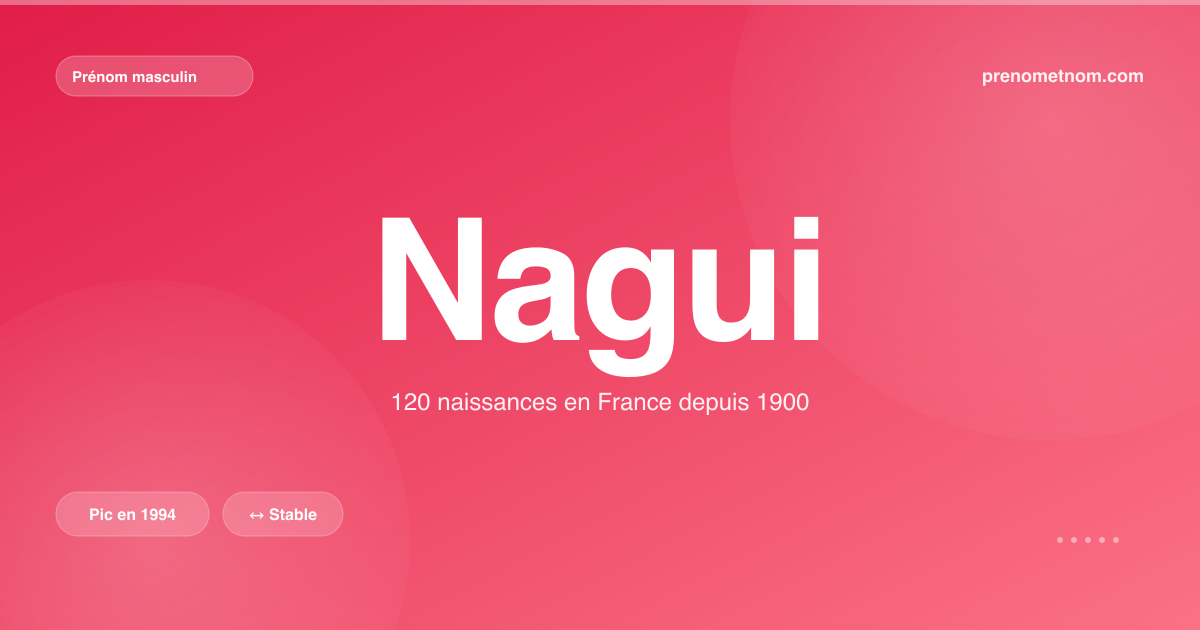 Carte visuelle du prénom Nagui