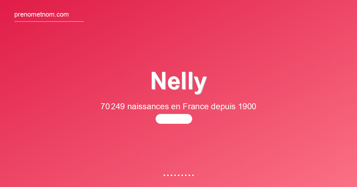 Carte visuelle du prénom Nelly