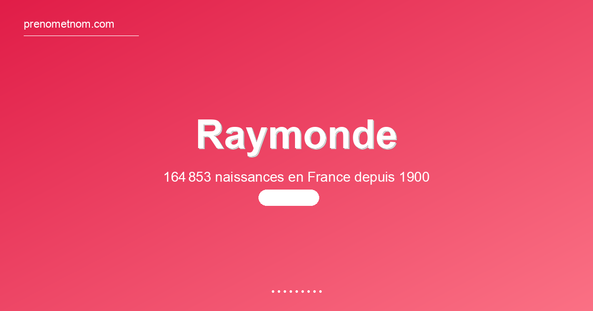 Carte visuelle du prénom Raymonde