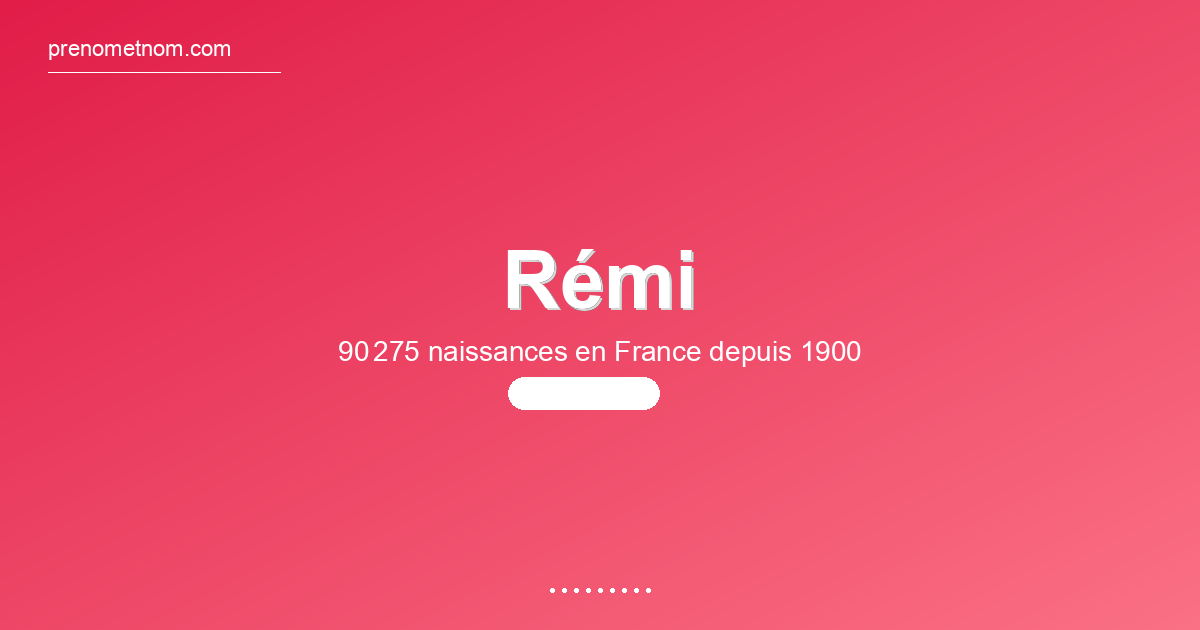 Carte visuelle du prénom Rémi
