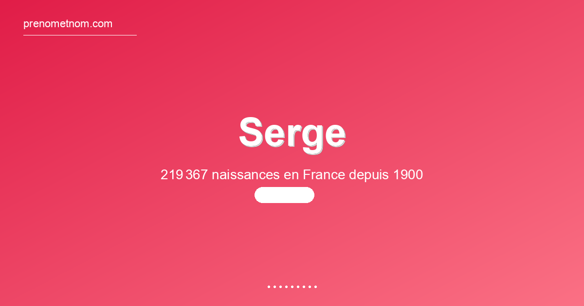 Carte visuelle du prénom Serge