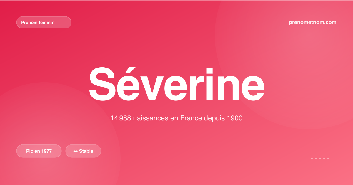 Carte visuelle du prénom Séverine