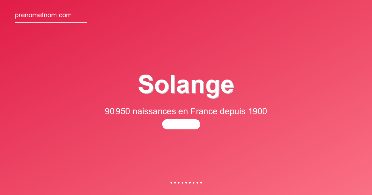 Carte visuelle du prénom Solange
