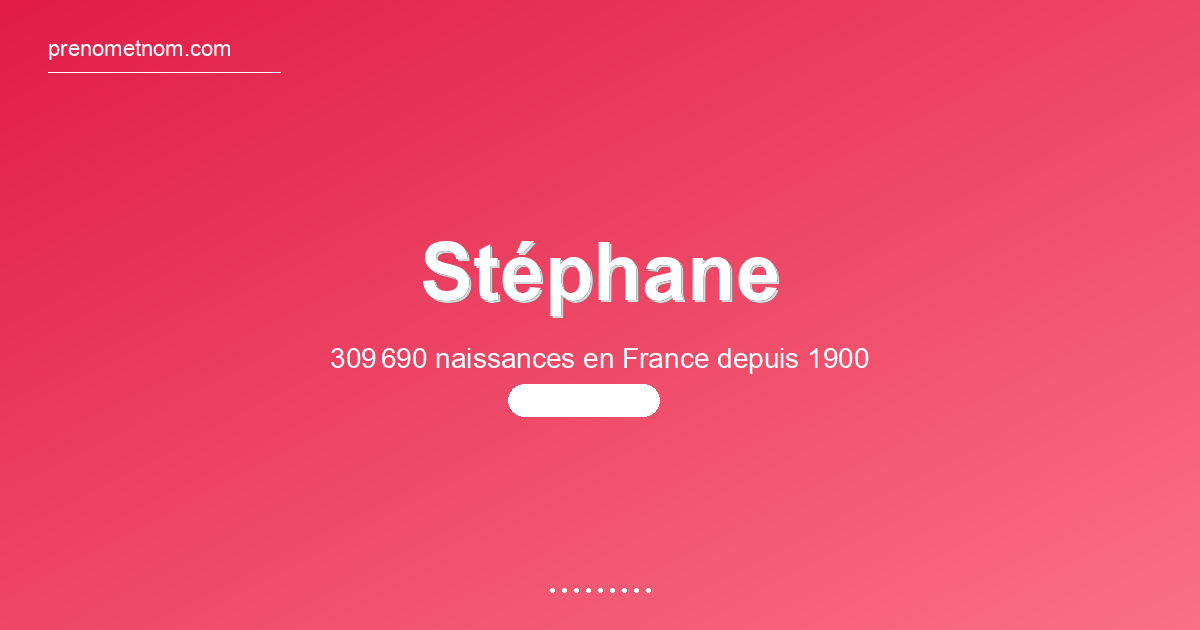 Carte visuelle du prénom Stéphane
