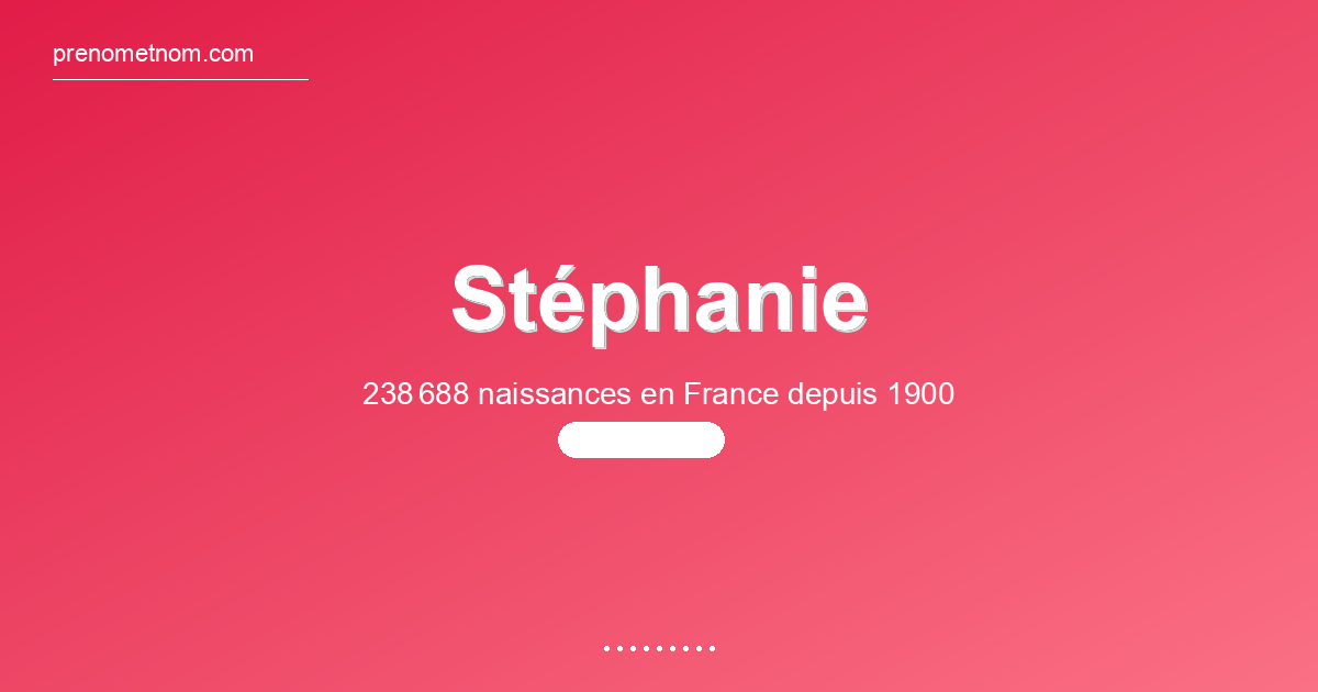Carte visuelle du prénom Stéphanie