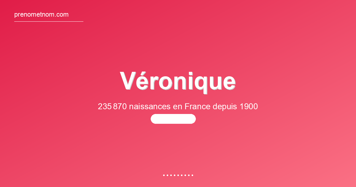 Carte visuelle du prénom Véronique